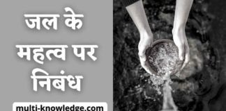 Importance of Water Essay in Hindi